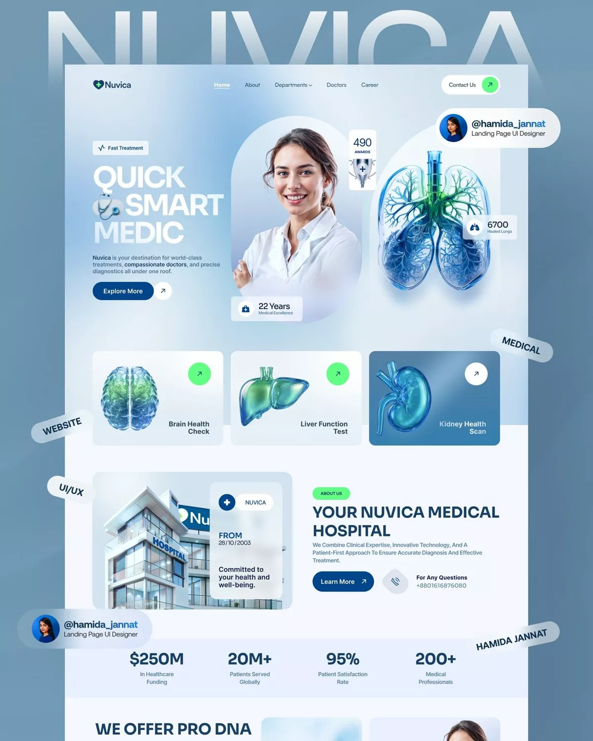 Hospital website example